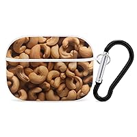 Cashew Nuts Texture Case Cover Compatible for AirPod Pro Full-Body Protective Hard Shell with Keychain