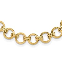 14k Polished Link Necklace