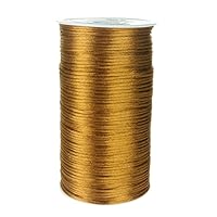 Homeford Firefly Imports Satin Rattail Cord Chinese Knot, 2mm, 200 Yards, Antique Gold, 600 Foot