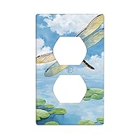 (Dragonfly Lotus) Modern Wall Panel, Switch Cover, Decorative Socket Cover For Socket Light Switch, Switch Cover, Wall Panel.