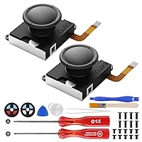 Gulikit Hall Effect Sense Joystick Replacement for JoyCon (No Drift), Left/Right Joystick Thumb Sticks Repair Kit Accessories for Switch/Switch OLED/Switch Lite (NO Tools) (1 Pair)