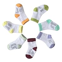 Unisex Baby Days of The Week Socks, White, 0-9 Months