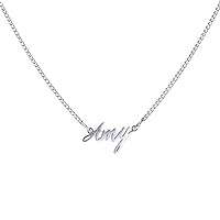 Custom Name Necklace Personalized Pendant 18k White Gold Plated for Women and Girl