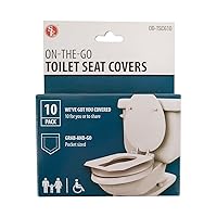 TG Treasure Gurus 10 Pack Paper Biodegradable Disposable Flushable Travel Sanitary Public Bathroom Toilet Seat Covers