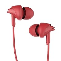 Boat BassHeads 100 Hawk Inspired Earbud Headphones with Mic (Furious Red)