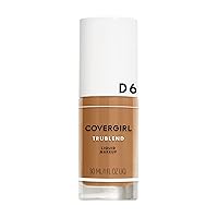 COVERGIRL truBlend Liquid Foundation Makeup Toasted Almond D6, 1 oz (packaging may vary)
