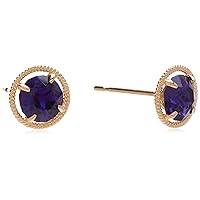 Amazon Essentials 10k Gold Made with Infinite Elements Imported Crystal Birthstone Stud Earrings (previously Amazon Collection)