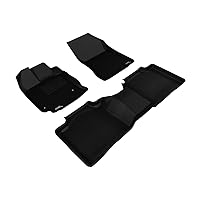 3D MAXpider L1TY13401509 Complete Set Custom Fit All-Weather Floor Mat for Select Toyota Venza Models - Kagu Rubber (Black)