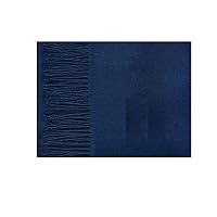 6 Pcs Navy Solid Plain Soft Thick Scarf -INCO