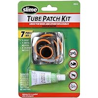 Slime 1022-A Tube Rubber Patch Kit, For Bikes And Other Inflatables, Contains, 5 Patches, Scuffer And Glue