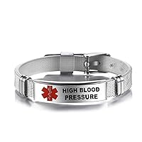 Bracelet,Emergency Medical Bracelets Lasers Engraved Adjustable Wristband Medical Alert IDs Bracelet Jewelry for Men Women