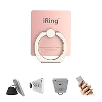 AAUXX iRing Safe Grip Kickstand Holder for Smartphones and Tablets, Simplest Cell Phone Mount - Rose Gold