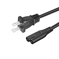 UL Listed 8.2ft 2 Prong Power Cord for Sony Playstation 4 PS4 Pro CUH-7200 Series New Model 2-Slot AC Power Cord Replacement Supply Cable