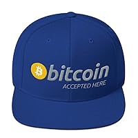 Bitcoin Accepted Here Hat (Embroidered Wool Blend Cap) BTC HODL Crypto Invest