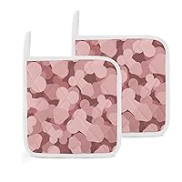 Camouflage Penis Pot Holders Set of 2 for Kitchen Heat Resistant Oven Hot Pads Non Slip Potholders for Baking Cooking