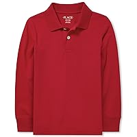 The Children's Place Boys' Long Sleeve Jersey Polo, Extra Soft