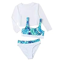 Size 12 Swimsuit Girl Kids Child Girls Swimsuits Bikini Bathing Suit Print Underwear Soild Long Guard Swimsuit