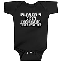 Threadrock Baby Girls' Player 4 Has Entered the Game Infant Bodysuit