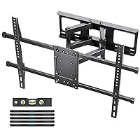 Suptek Full Motion TV Wall Mount for 32 to 84 Inch TV, Swivel and Tilt with Articulating Dual Arms, Max VESA 600X400mm, Holds up to 132lbs, Fits Max 16
