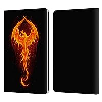 Head Case Designs Officially Licensed Christos Karapanos Dragon Phoenix Dark Hours Leather Book Wallet Case Cover Compatible with Kindle Paperwhite 1/2 / 3