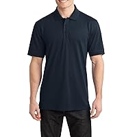 Men's Short Sleeves Stretch Pique Polo Shirt 5.5-Ounce,Cotton-Poly Flat Knit Collar Flat Knit Cuffs Men
