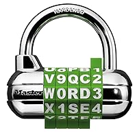 Master Lock Word Combination Lock, Set Your Own Word Combination Lock for Gym and School Lockers, Colors May Vary, 1534D