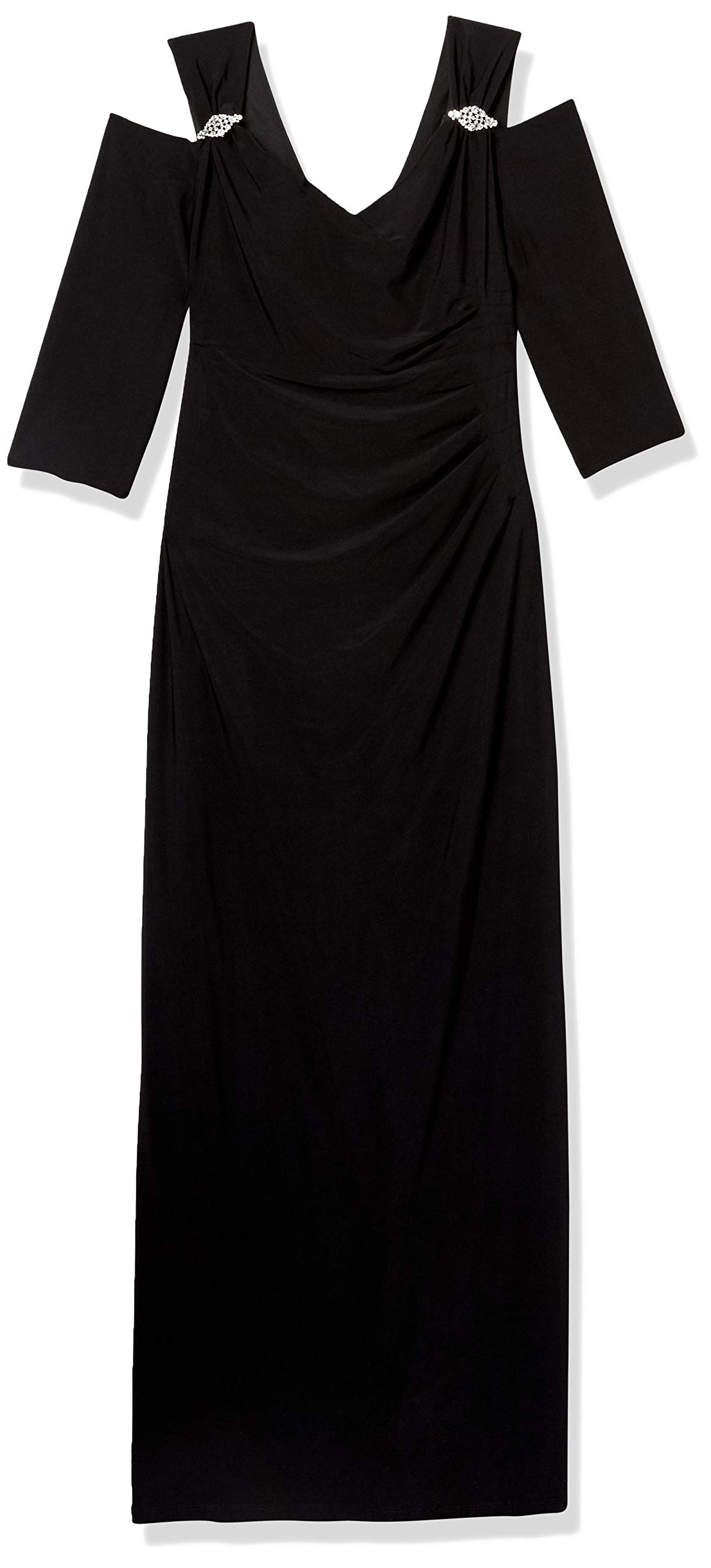 R&M Richards Women's Plus Size Womans Cold Shoulder Party Dress