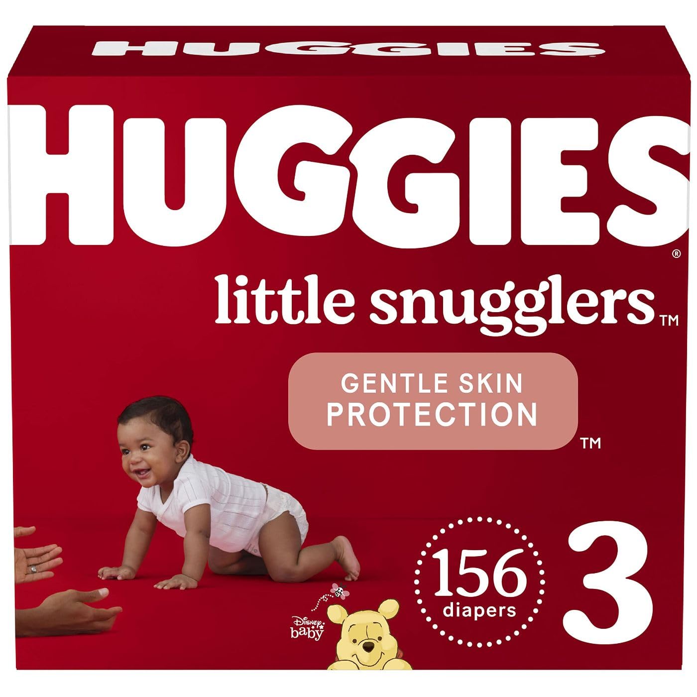 HUGGIES Baby Diapers and Wipes Bundle: Huggies Little Snugglers Size 3, 156ct & Natural Care Sensitive Baby Diaper Wipes, Unscented, 12 Flip-Top Packs (768 Wipes Total) (Packaging May Vary)