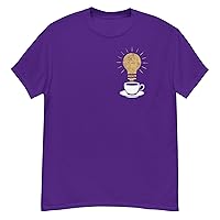 Steamy Thoughts Coffee and Tea Saucer Steam Light Bulb T-Shirt - Trending Graphic Tee for Coffee and Tea Lovers