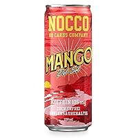 NOCCO BCAA DRINK Mango Del Sol 330 ml BCAA 105 mg Caffeine Energy Drink Buxtrade Various Quantities (12 Cans)