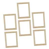 30 Pcs DIY Plain Blank Photo Frame Dollhouse Wall Art Dollhouse Micro Accessories Wood Photo Frame Display Photo Props Table Centerpieces Picture Micro Scene Wooden Doll House