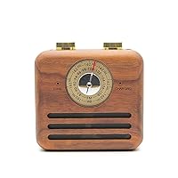 Retro Portable FM WB Emergency Radio Wood Mini Speaker Box Fm Retro Radio Vintage with USB Player