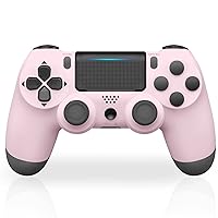 JORREP Wireless Game Controller Compatible with PS4/Pro/Slim,Remote Controller with Motion Motors, Dual Vibration, Analog Sticks - Pink
