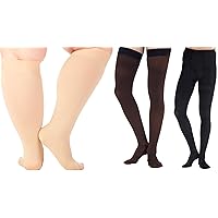 (9 Pair) Compression Stockings for Women & Men 20-30mmHg - Opaque Support Socks to Improve Circulation Varicose Veins Swelling Edema Recovery Nursing Beige & Brown & Beige