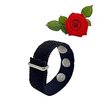 Acupressure Bracelets Stress Relief Rose Oil Infused for Sleep Issues, Menopause, Mood and Pain-Adjustable Band-Boosts Libido