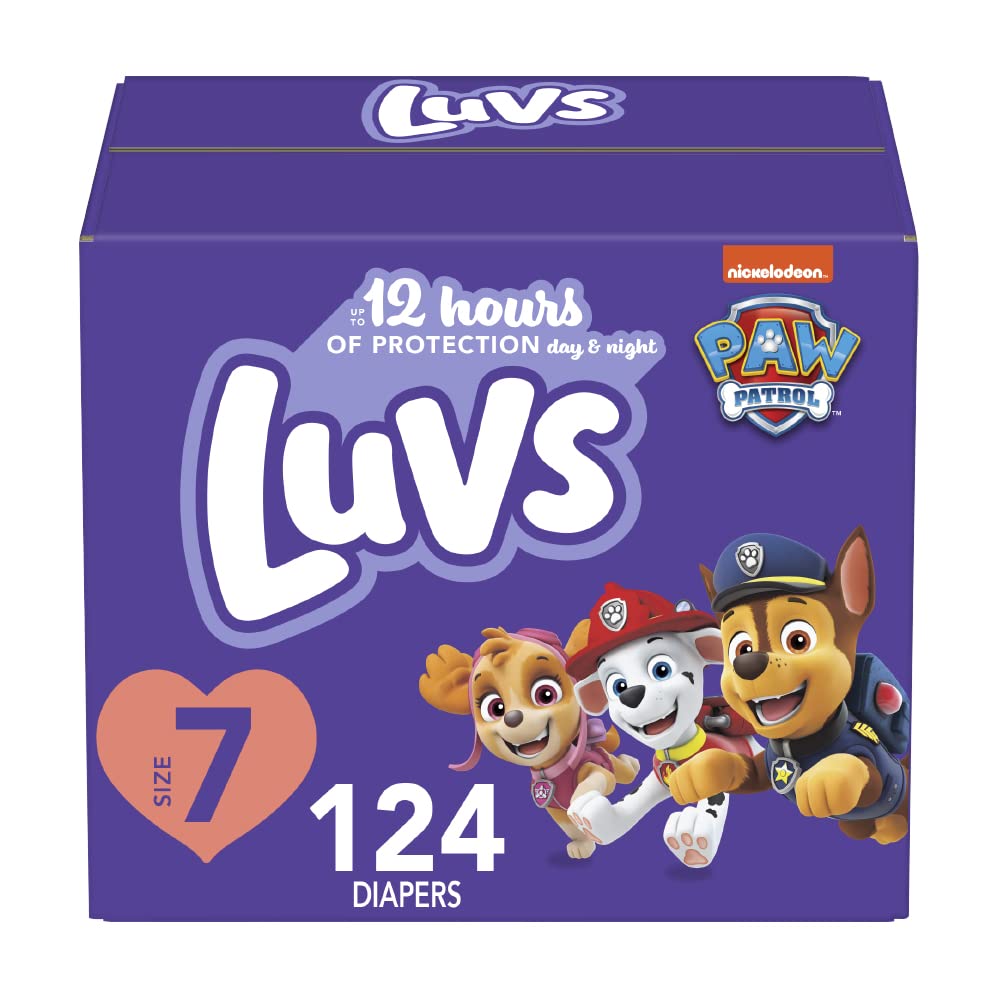 Luvs Pro Level Leak Protection Diapers Size 7 124 Count Economy Pack, Packaging May Vary