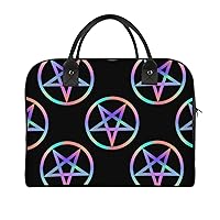 Magic Bright Pentagram Travel Tote Bag Large Capacity Laptop Bags Beach Handbag Lightweight Crossbody Shoulder Bags for Office