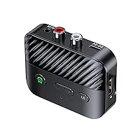 Optical Bluetooth 5.3 Transmitter Receiver for Speakers/Wired Speakers/Home Music Streaming Stereo System, 3.5mm AUX to 2 RCA USB Audio Adapter