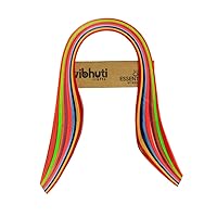 IEIDidactics Quilling Paper Strips (100 Pieces, Multicolour) with Free Quilling Needle - 5mm for Jewelry Making and Scrapbooking