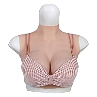 Crossdresser Breast Silicone Filled G Cup Realistic Breast Enhancer Silicone Breastplates Forms Artificial Breast Silicone Filling for Prosthesis Enhancer Drag Queen 1 Tan