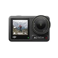 DJI Osmo Action 4 Standard Combo - 4K/120fps Waterproof Action Camera with a 1/1.3-Inch Sensor, Stunning Low-Light Imaging, 10-bit & D-Log M Color Performance, Long-Lasting 160 Mins, Outdoor Camera