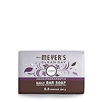MRS. MEYER'S CLEAN DAY Bar Soap, Use as Body Wash or Hand Soap, Made with Essential Oils, Lavender, 5.3 oz, 1 Bar