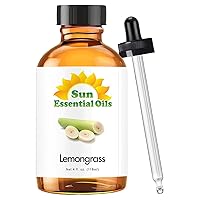 Sun Essential Oils 4oz - Lemongrass Essential Oil - 4 Fluid Ounces