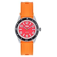 REIGN Gage Automatic Watch w/Date - Red/Orange