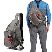Orvis Fly Fishing Sling Pack - Easy Reach Single Strap Fishing Backpack with Durable Docks for Fly Fishing Accessories, Sand