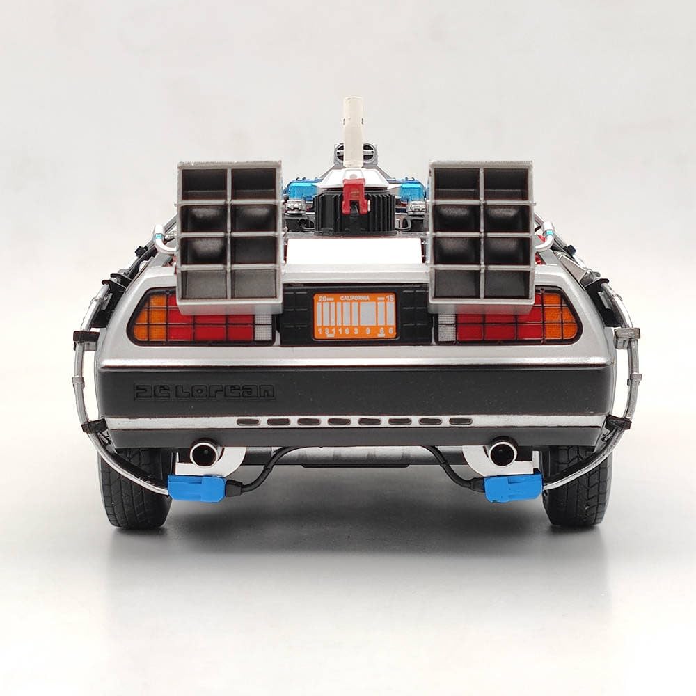HW 1/18 Elite for Back to The Future Time Machine Ultimate Edition BCJ97 Diecast Car Models Hobbies Collection Gifts