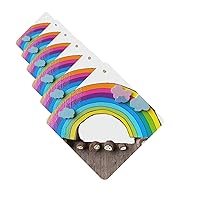 6pcs Car Air Fresheners Small rainbow Print Hanging Air Freshener Fragrance Scented Cards Cute Car Accessories for Car Home Office Closet Bathroom