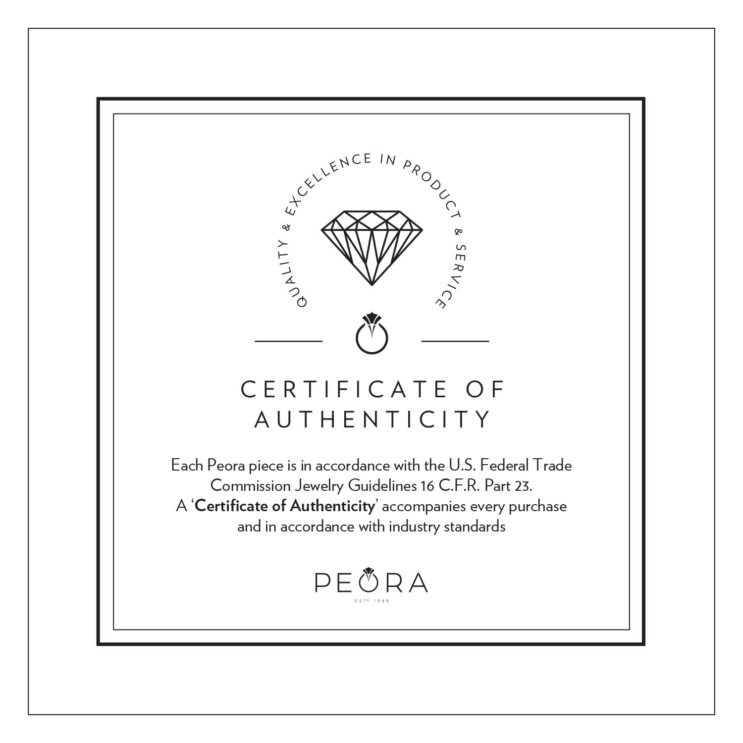 Peora Solid 14K White Gold Aquamarine Pendant for Women, Genuine Gemstone Birthstone Solitaire, Cushion Cut, 6mm