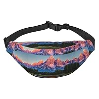 grand teton national park Adjustable Belt Hip Bum Bag Fashion Water Resistant Hiking Waist Bag for Traveling Casual Running Hiking Cycling
