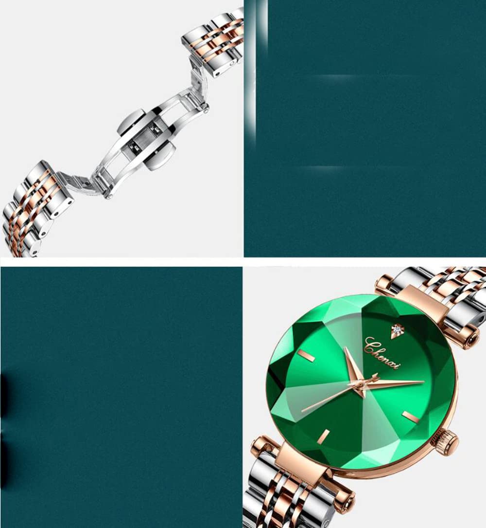 SENRUD Fashion Watches for Women Japan Quartz Rose Gold Watch Stainless Steel Mesh Band Waterproof Elegant Ladies Gifts Wrist Watch